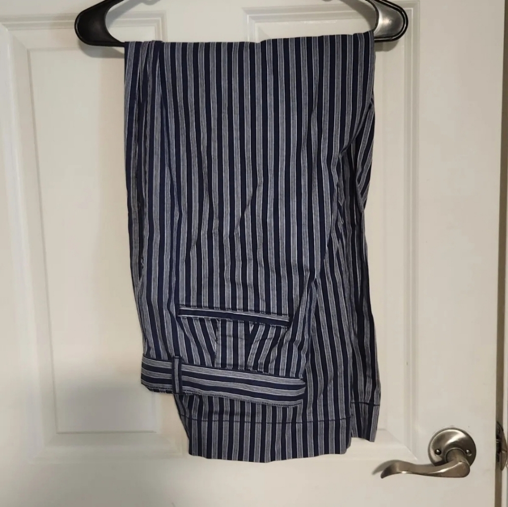 Time and Tru Belted Wide Leg Blue and Gray Pant Size 14